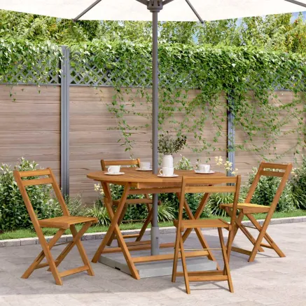 Table pliable de jardin 110 cm Bois d'acacia massif