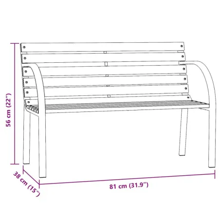 Banc de jardin pour enfants 81 cm bois de pin chinois