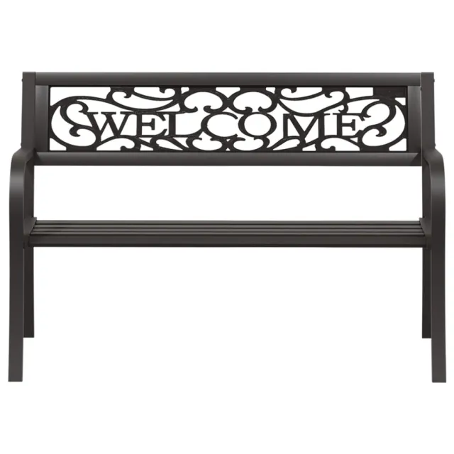 Banc de jardin 125 cm Acier Noir