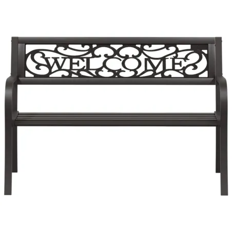 Banc de jardin 125 cm Acier Noir