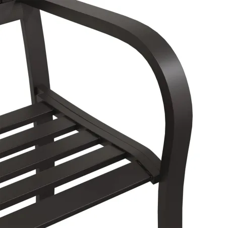 Banc de jardin 125 cm Acier Noir