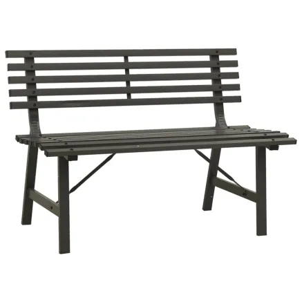 Banc de jardin 110 cm Acier Noir 2