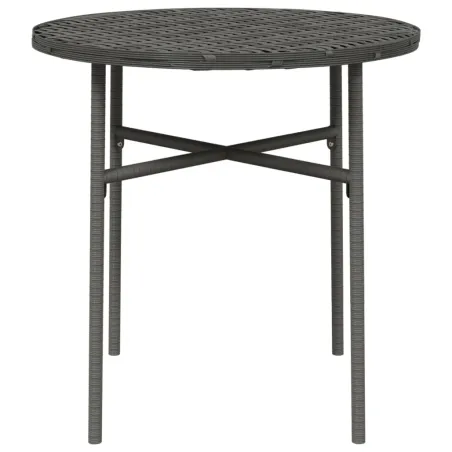 Table à thé Gris 45 cm Résine tressée