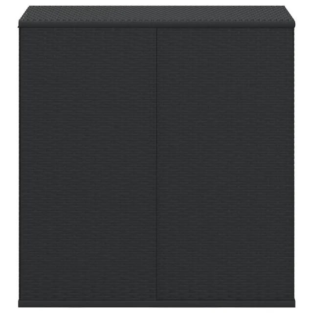 Boîte à coussins de jardin Résine tressée 100x49x103,5 cm Noir