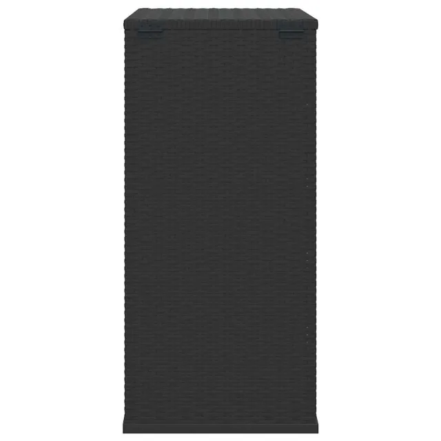 Boîte à coussins de jardin Résine tressée 100x49x103,5 cm Noir