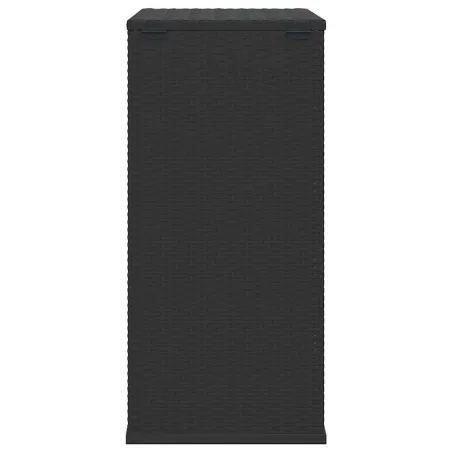 Boîte à coussins de jardin Résine tressée 100x49x103,5 cm Noir