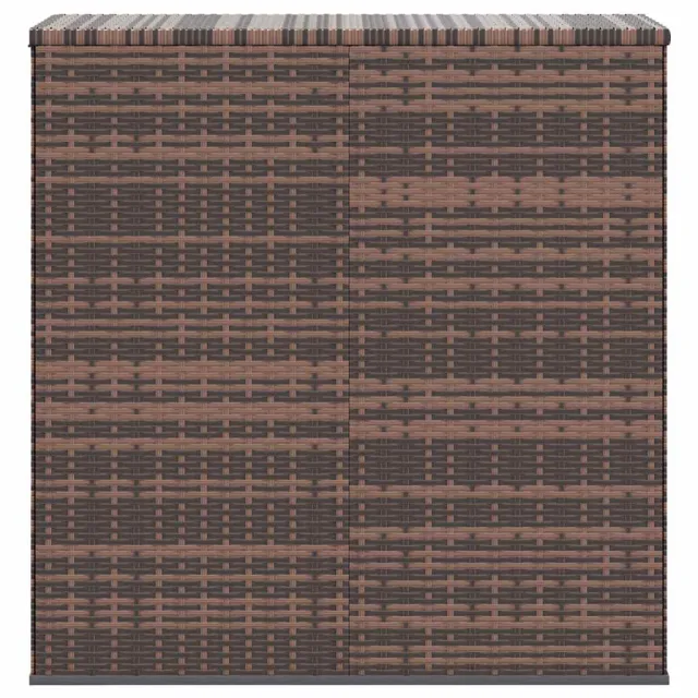 Boîte à coussins de jardin Résine tressée 100x49x103,5cm Marron