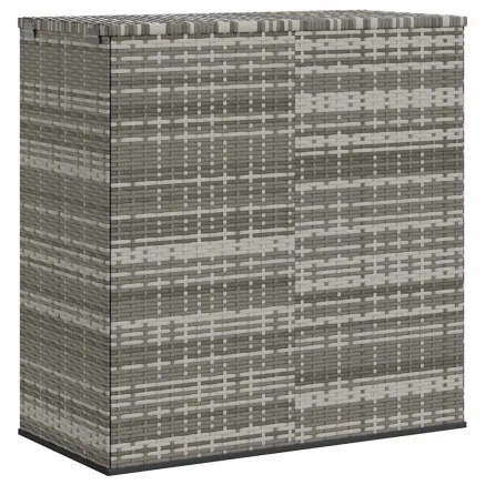Boîte à coussins de jardin Résine tressée 100x49x103,5 cm Gris 2