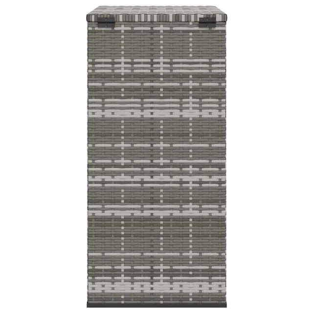 Boîte à coussins de jardin Résine tressée 100x49x103,5 cm Gris