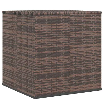 Boîte à coussins de jardin Résine tressée 100x97,5x104cm Marron 2