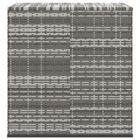 Boîte à coussins de jardin Résine tressée 100x97,5x104 cm Gris