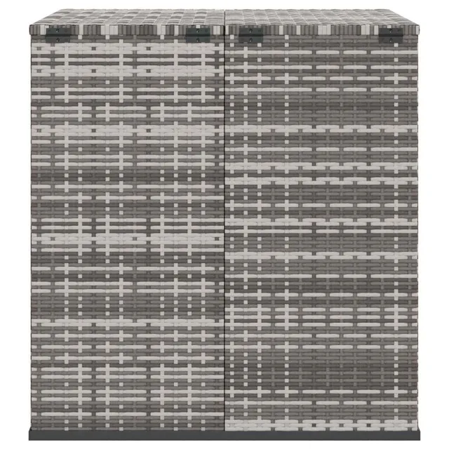 Boîte à coussins de jardin Résine tressée 100x97,5x104 cm Gris
