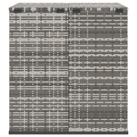 Boîte à coussins de jardin Résine tressée 100x97,5x104 cm Gris