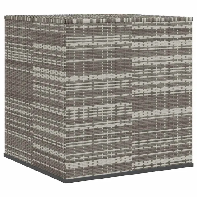 Boîte à coussins de jardin Résine tressée 100x97,5x104 cm Gris