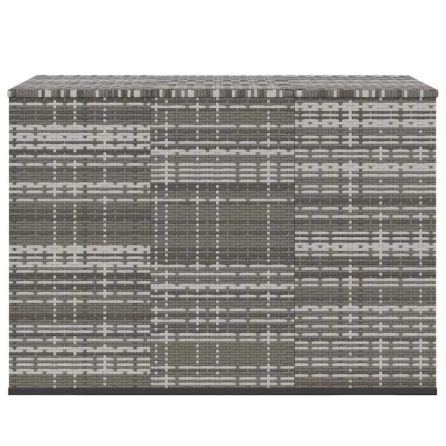 Boîte à coussins de jardin Résine tressée 145x100x103 cm Gris