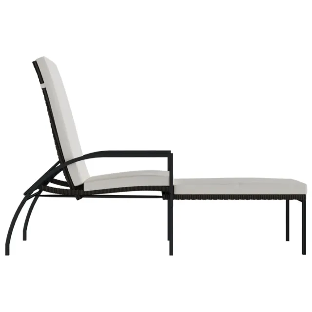 Chaises longues avec repose-pied 2 pcs Résine tressée Marron