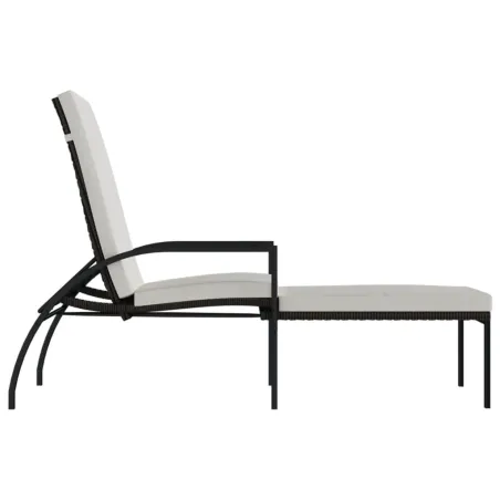 Chaises longues avec repose-pied 2 pcs Résine tressée Marron