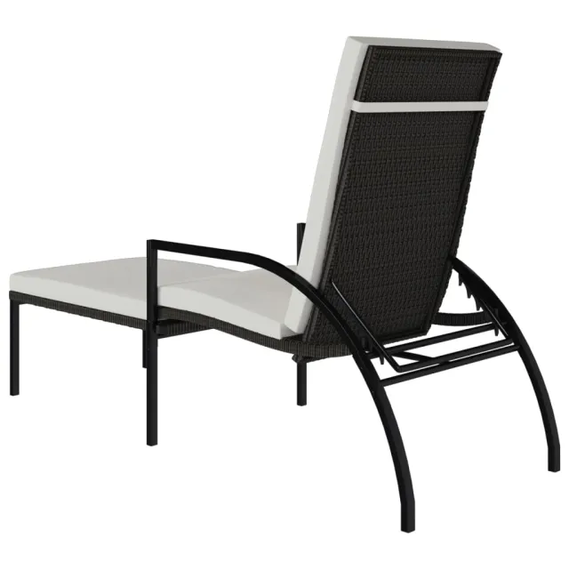 Chaises longues avec repose-pied 2 pcs Résine tressée Marron