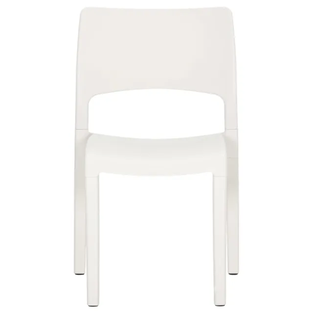Chaises de jardin lot de 2 Blanc Polypropylène