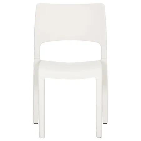 Chaises de jardin lot de 2 Blanc Polypropylène
