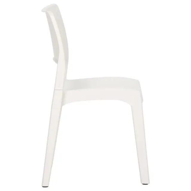 Chaises de jardin lot de 2 Blanc Polypropylène