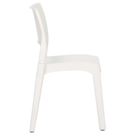 Chaises de jardin lot de 2 Blanc Polypropylène