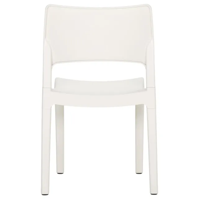 Chaises de jardin lot de 2 Blanc Polypropylène