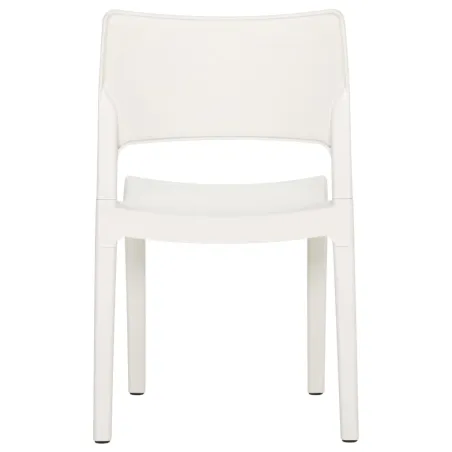 Chaises de jardin lot de 2 Blanc Polypropylène