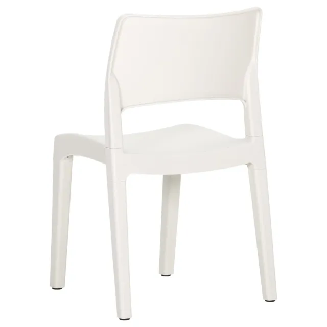 Chaises de jardin lot de 2 Blanc Polypropylène
