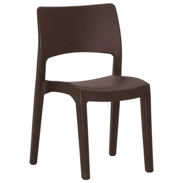 Chaises de jardin lot de 2 Moka Polypropylène