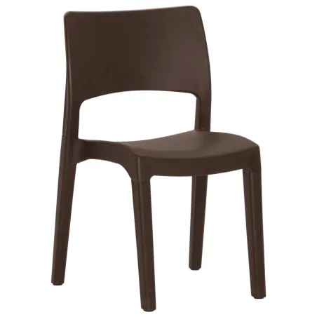 Chaises de jardin lot de 2 Moka Polypropylène