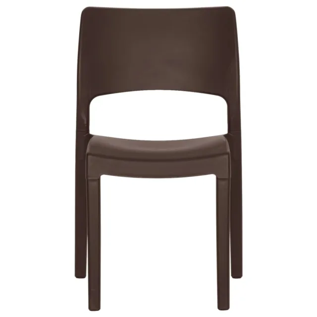 Chaises de jardin lot de 2 Moka Polypropylène