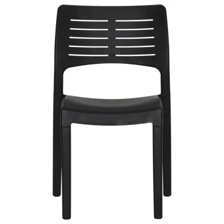 Chaises de jardin lot de 2 Anthracite Polypropylène