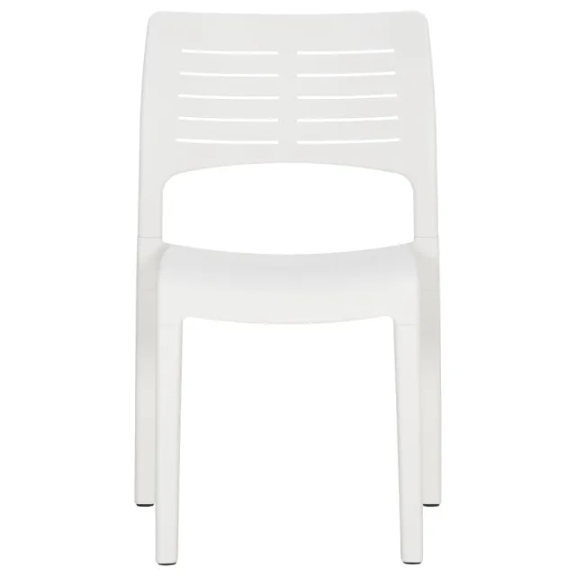 Chaises de jardin lot de 2 Blanc Polypropylène