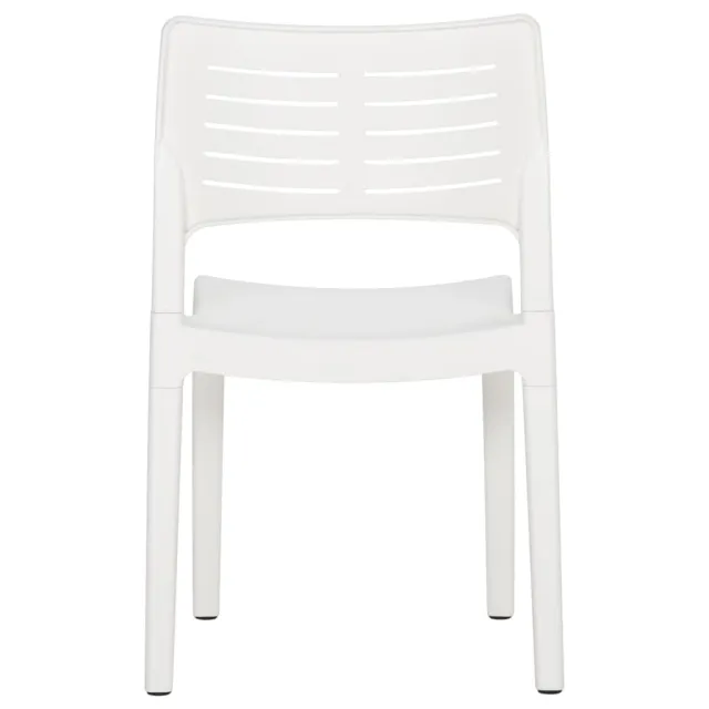 Chaises de jardin lot de 2 Blanc Polypropylène
