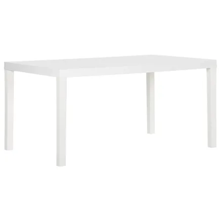 Table de jardin 150x90x72 cm PP Blanc