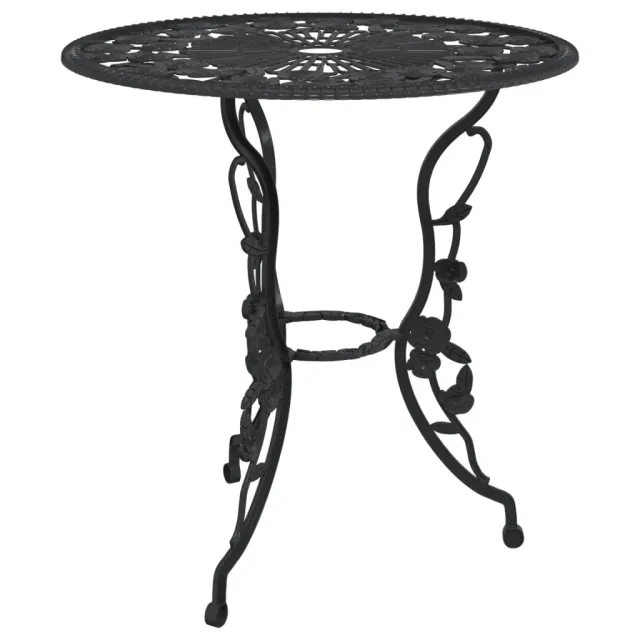 Ensemble de bistro 3 pcs Aluminium coulé Noir