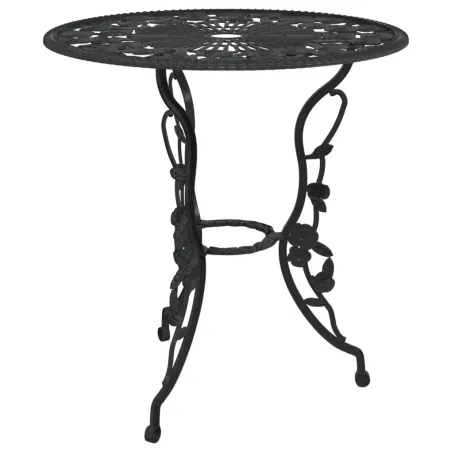 Ensemble de bistro 3 pcs Aluminium coulé Noir