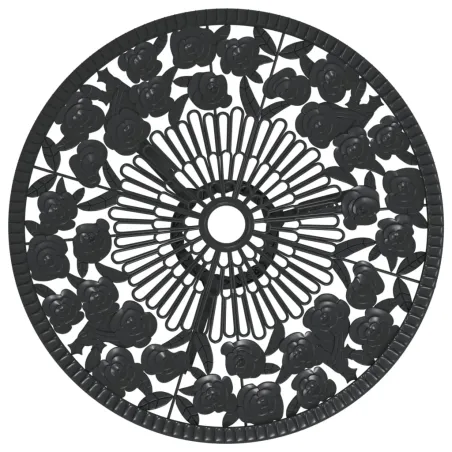 Ensemble de bistro 3 pcs Aluminium coulé Noir