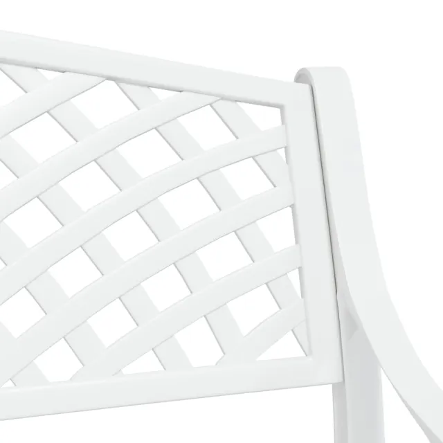 Banc de jardin 102 cm aluminium coulé blanc