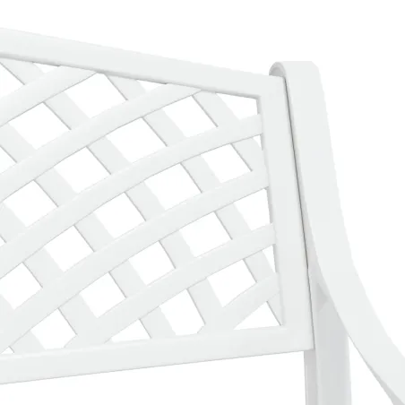 Banc de jardin 102 cm aluminium coulé blanc