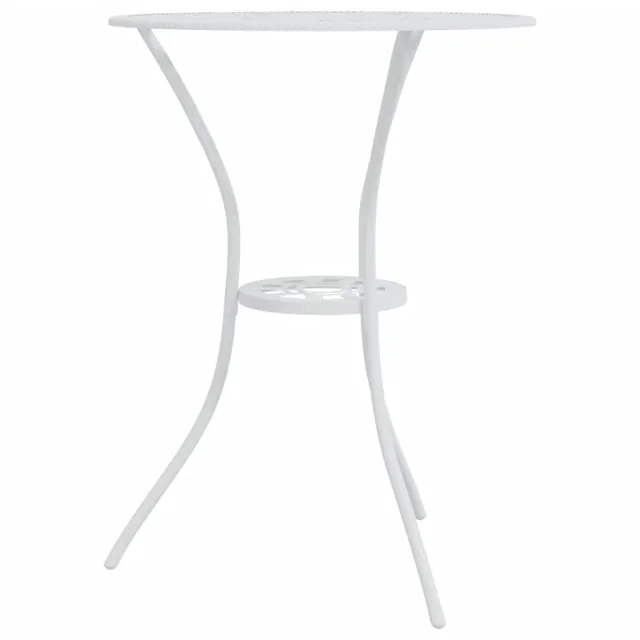 Ensemble de bistro 3 pcs Aluminium coulé Blanc