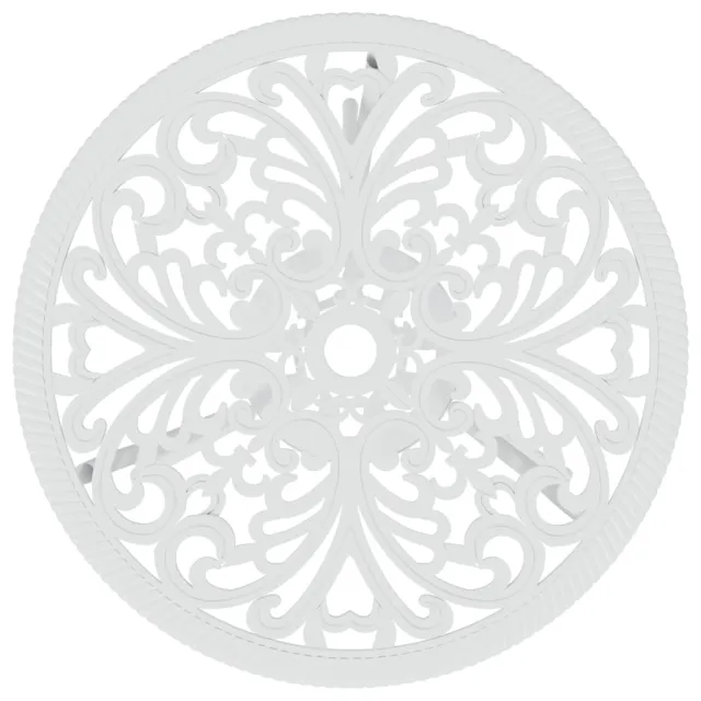 Ensemble de bistro 3 pcs Aluminium coulé Blanc