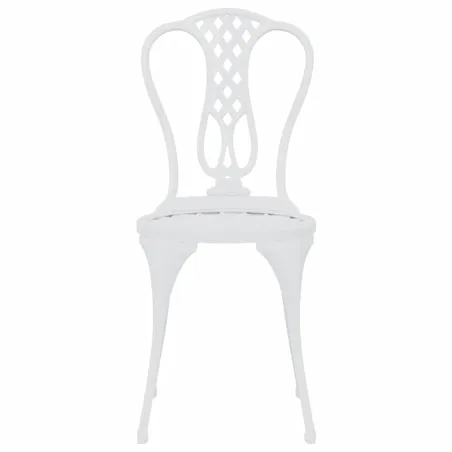 Ensemble de bistro 3 pcs Aluminium coulé Blanc