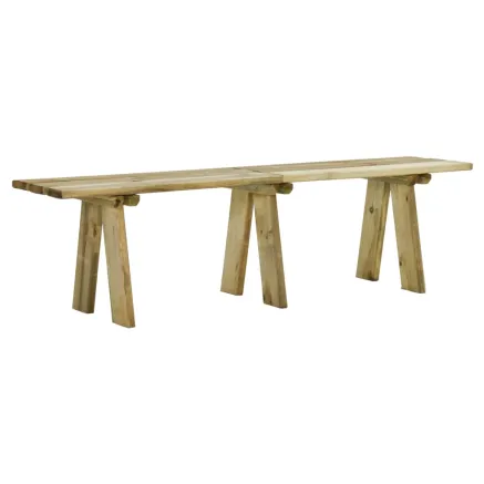 Banc de jardin 160 cm bois de pin massif imprégné 2