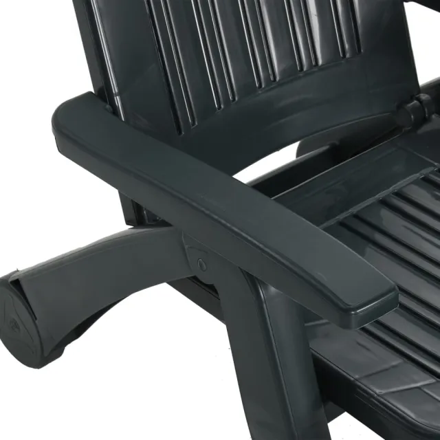 Chaise longue pliable polypropylène vert