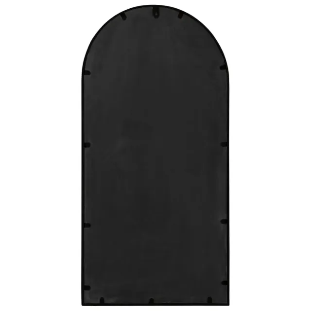 Miroir de jardin Noir 90x45 cm Fer pour utilisation extérieure