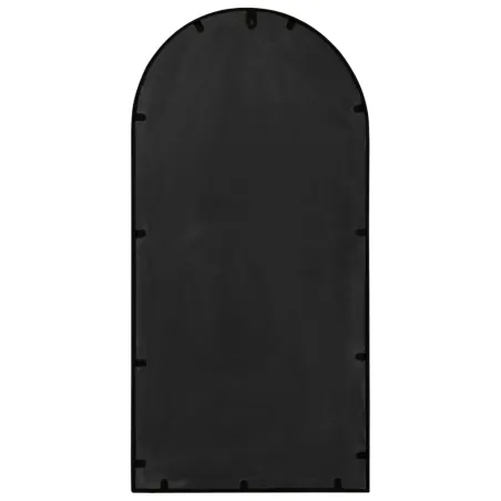 Miroir de jardin Noir 90x45 cm Fer pour utilisation extérieure