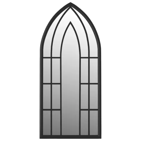 Miroir de jardin Noir 70x30 cm Fer pour utilisation extérieure