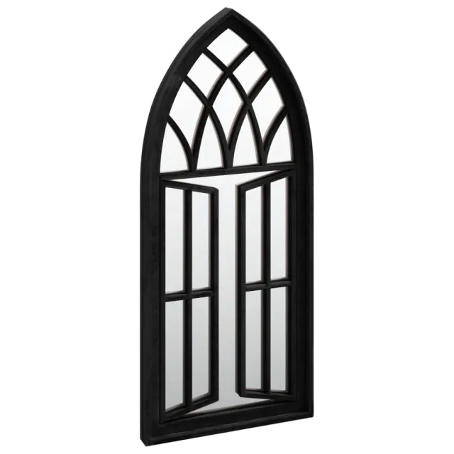 Miroir de jardin Noir 70x30 cm Fer pour utilisation extérieure